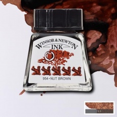 Winsor & Newton Tusz rysunkowy Nut Brown 14ml- WODOODPORNY