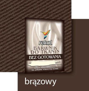 REKOL BARWNIK DO TKANIN 15 g BEZ GOTOWANIA BRĄZOWY