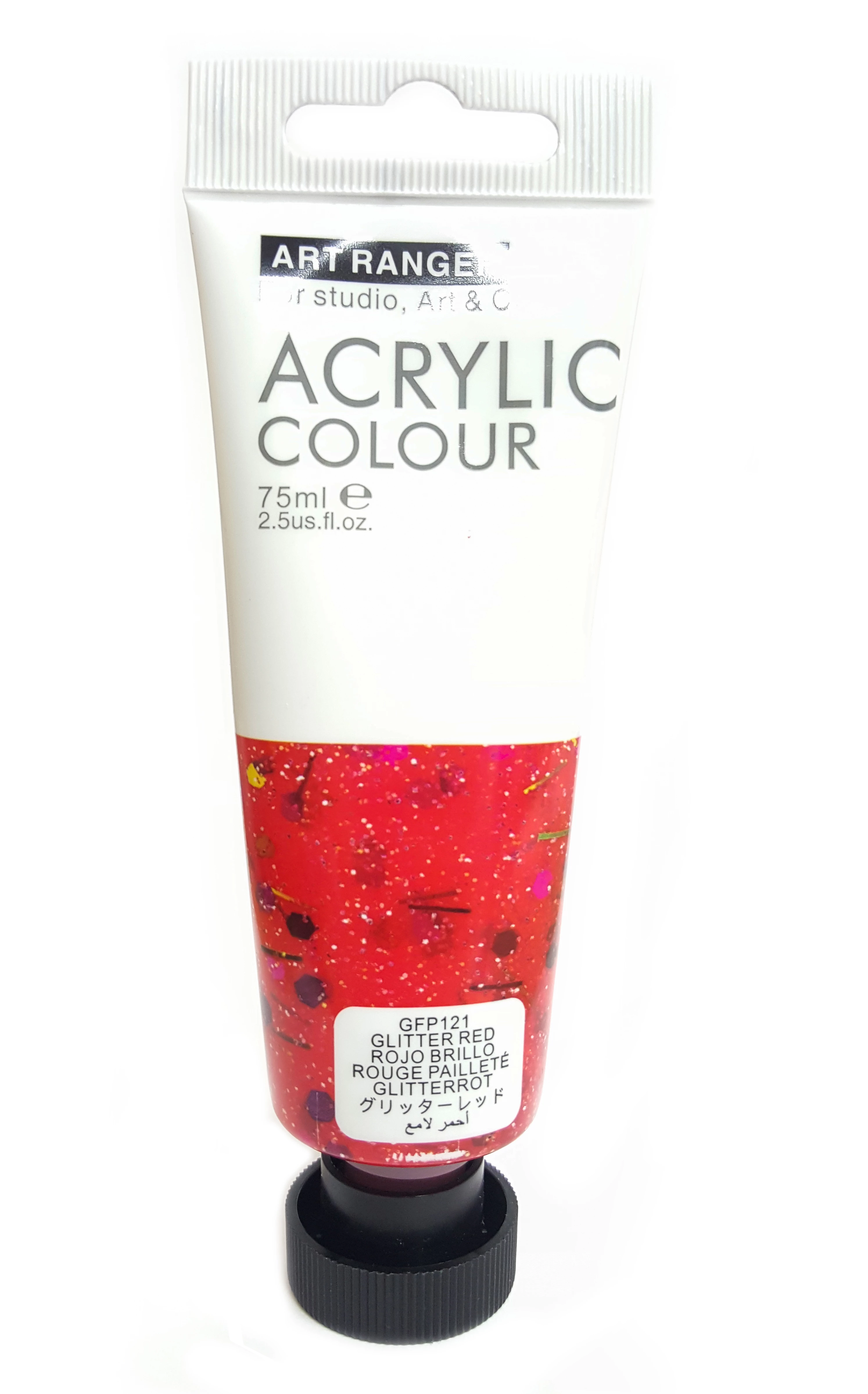 ART RANGERS ACRYLIC 75 ML - GLITTER RED