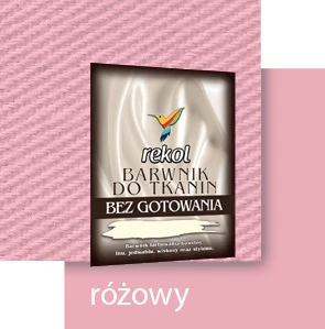 REKOL BARWNIK DO TKANIN 15 g BEZ GOTOWANIA RÓŻOWY