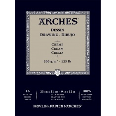 ARCHES DESSIN CREAM 23X31 200G 16 ARK. COLD PRESSED
