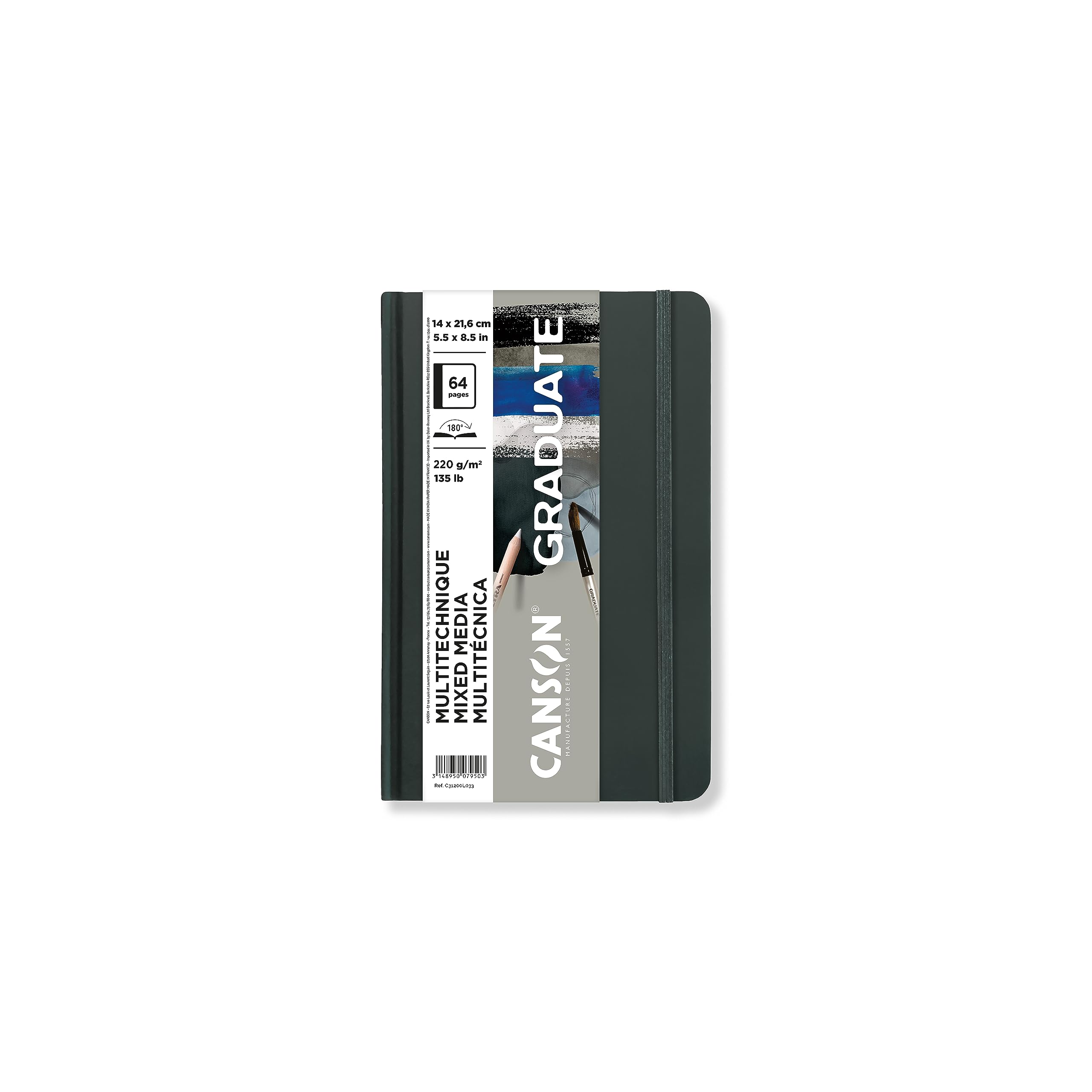 CANSON SZKICOWNIK MIX MEDIA GRADUATE A5 220G 32 ARK. SZARY