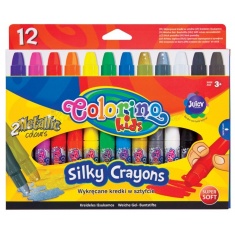 COLORINO Kredki żelowe wykręcane Silky Crayons 12 kolorów