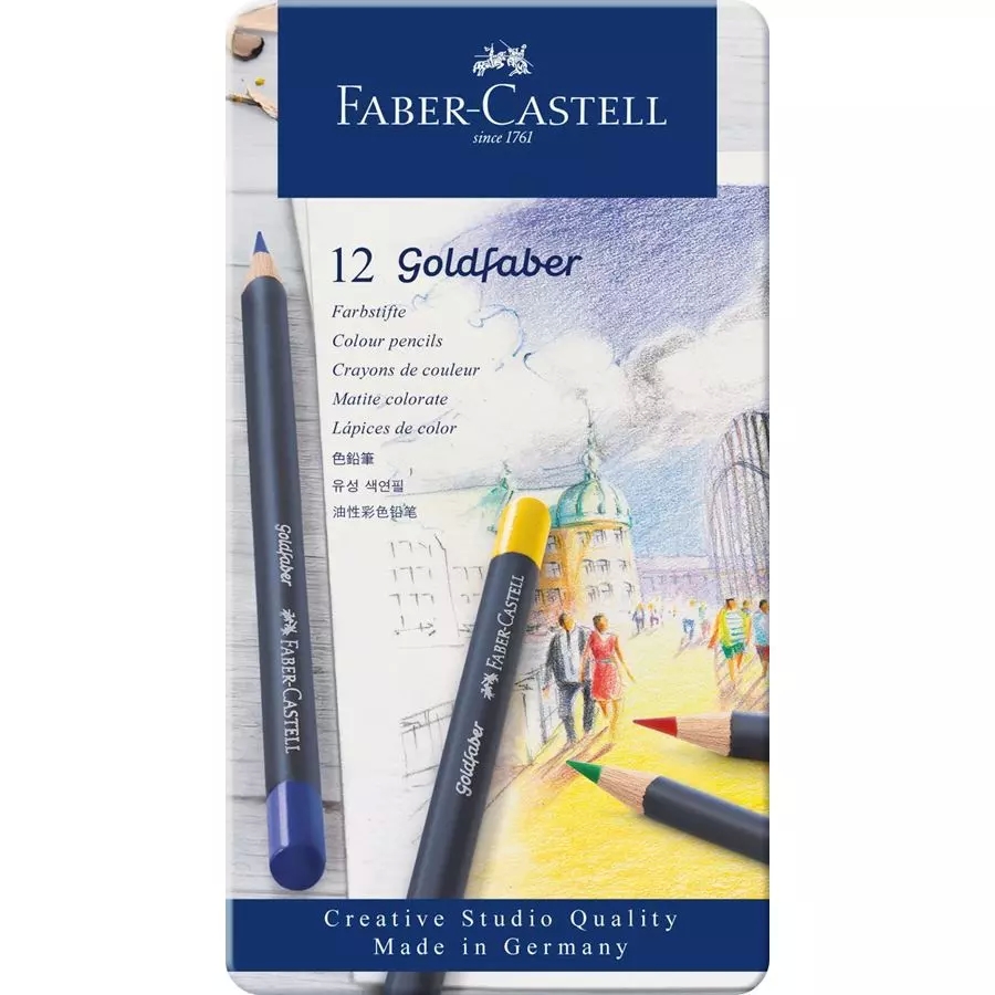 Faber-Castell Goldfaber Kredki zestaw 12 kol, met. pud.