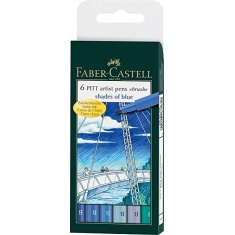 Faber-Castell Pitt Artist Pens - SHADES OF BLUE