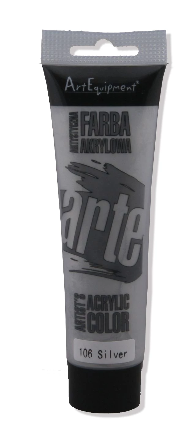 Farba akrylowa 100ml ARTEQUIPMENT - SILVER