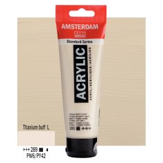 Farba akrylowa TALENS AMSTERDAM 120ml 289 - TITANIUM BUFF LIGHT