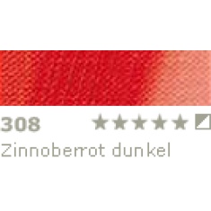 FARBA OLEJNA 35 ML SCHMINCKE NORMA - 308 Zinnoberrot dunkel - Vermilion red deep - Cynober ciemny     