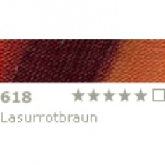 FARBA OLEJNA 35 ML SCHMINCKE NORMA - 618 Lasurrotbraun - Transparent red brown - Brunatnoczerwona laserunkowa (transparentna)