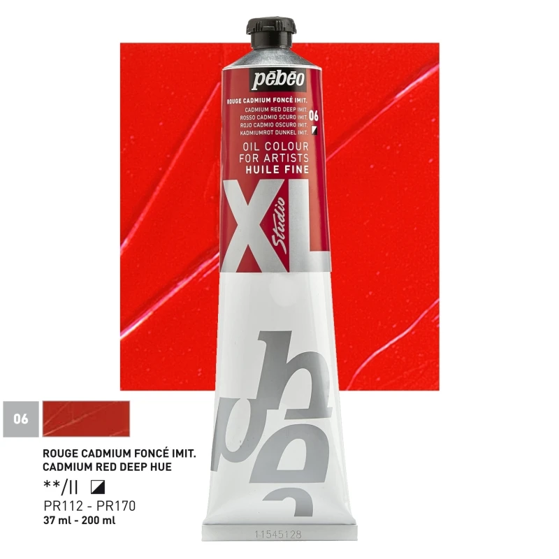 Farba Olejna Pebeo XL Fine Oil 200ml 06 Cadmium Dark Red Hue