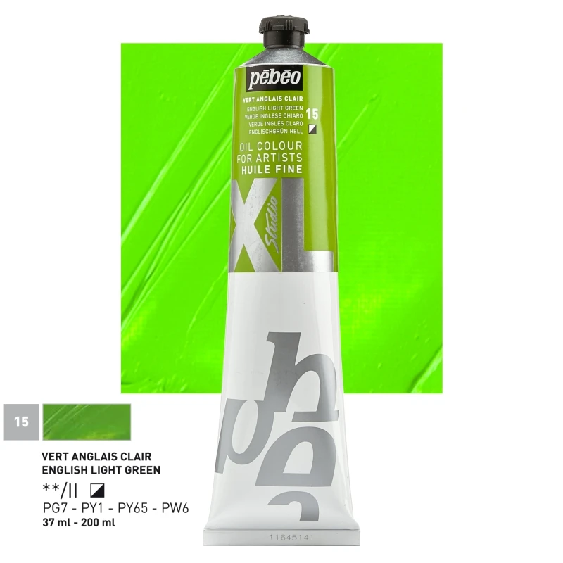Farba Olejna Pebeo XL Fine Oil 200ml 15 English Light Green