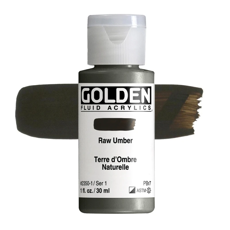 Golden Fluid Acrylics: 2350 Raw Umber 30ml