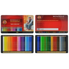 Koh-I-Noor Kredki Akwarelowe Mondeluz 72 kolorów w metalowym pudełku