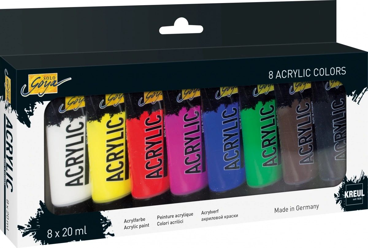 KREUL SOLO GOYA ZESTAW FARB AKRYLOWYCH 8x20 ML