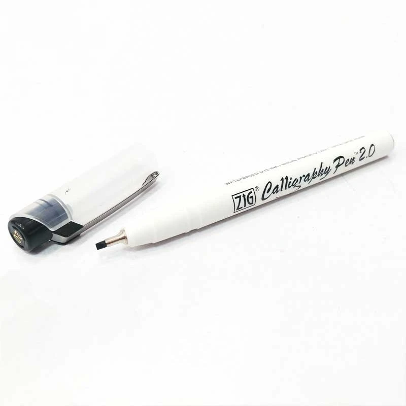 KURETAKE ZIG PISAK DO KALIGRAFII CZARNY SQUARE TIP 2MM