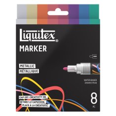 Liquitex Marker – zestaw markerów akrylowych Metallic 8 × 2 mm