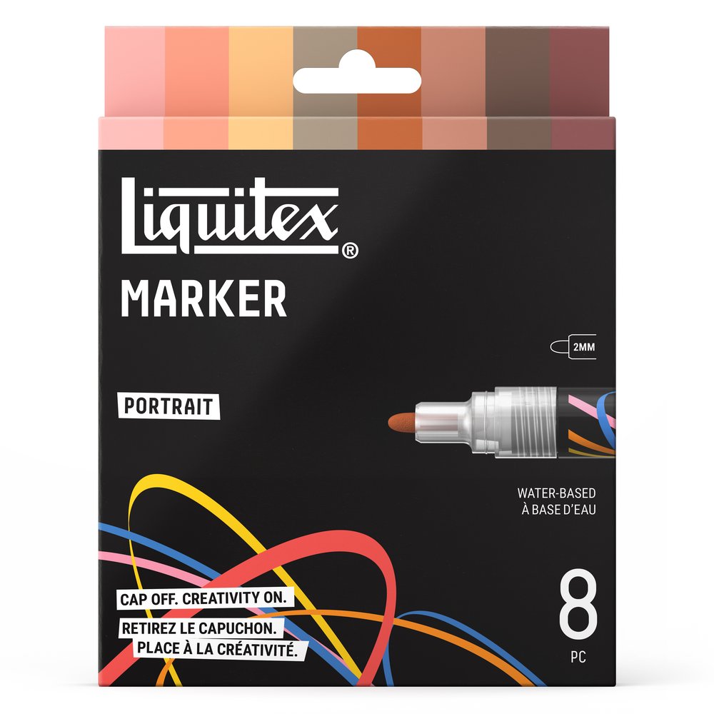 Liquitex Marker Portrait – zestaw 8 markerów 2 mm