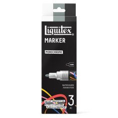 Liquitex Marker – zestaw markerów akrylowych Monochrome 3 × 2 mm