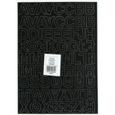Litery samoprzylepne helvetica 25 mm czarne - 8 arkuszy