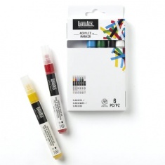 LQX Paint Marker Fine Set Markery Akrylowe  6szt CLASSICS