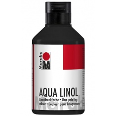 MARABU AQUA LINOL 250 ML BLACK - farba do linorytu wodna