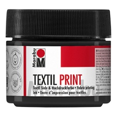 MARABU TEXTIL PRINT 100 ML 974 Black - farba do druku na tkaninie