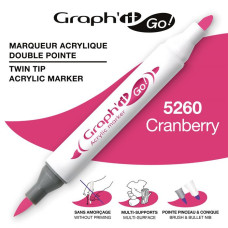 MARKER AKRYLOWY GRAPH\'IT GO Z DWIEMA KOŃCÓWKAMI NR 5260 CRANBERRY