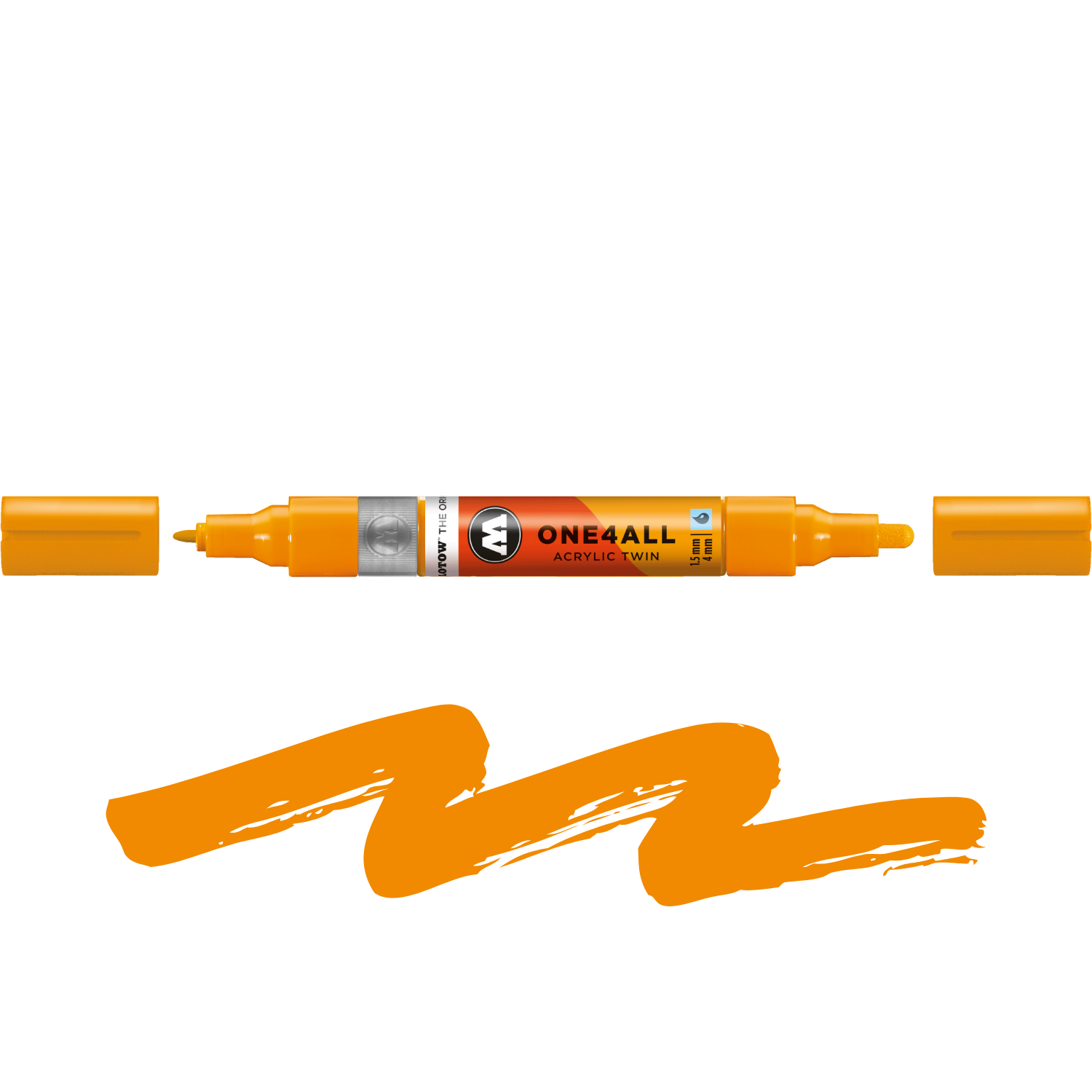 MARKER MOLOTOW ONE4ALL TWIN 1,5/4MM SLIDER LIGHT ORANGE 240