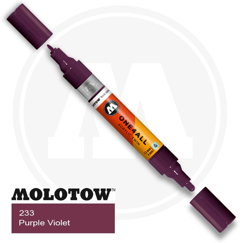 MARKER MOLOTOW ONE4ALL TWIN 1,5/4MM PURPLE VIOLET 233