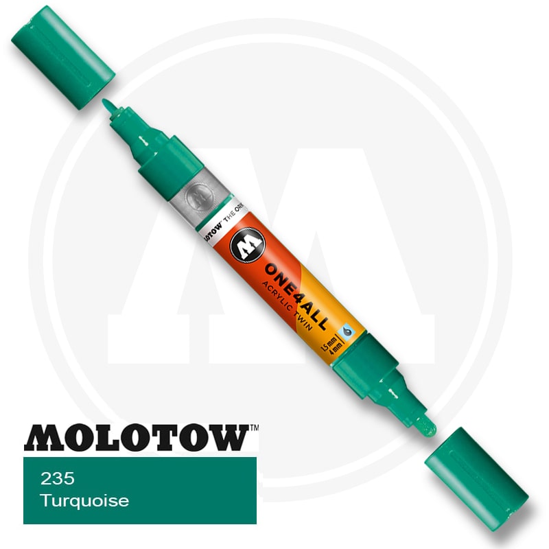 MARKER MOLOTOW ONE4ALL TWIN 1,5/4MM TURQUOISE 235