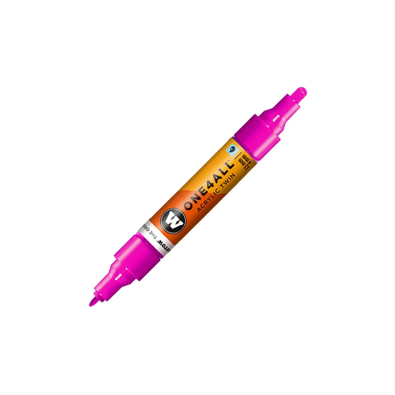 MARKER MOLOTOW ONE4ALL TWIN 1,5/4MM NEON PINK FLUO 217
