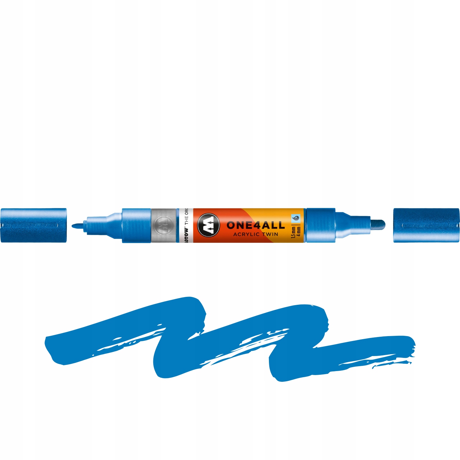 MARKER MOLOTOW ONE4ALL TWIN 1,5/4MM METALLIC BLUE 224