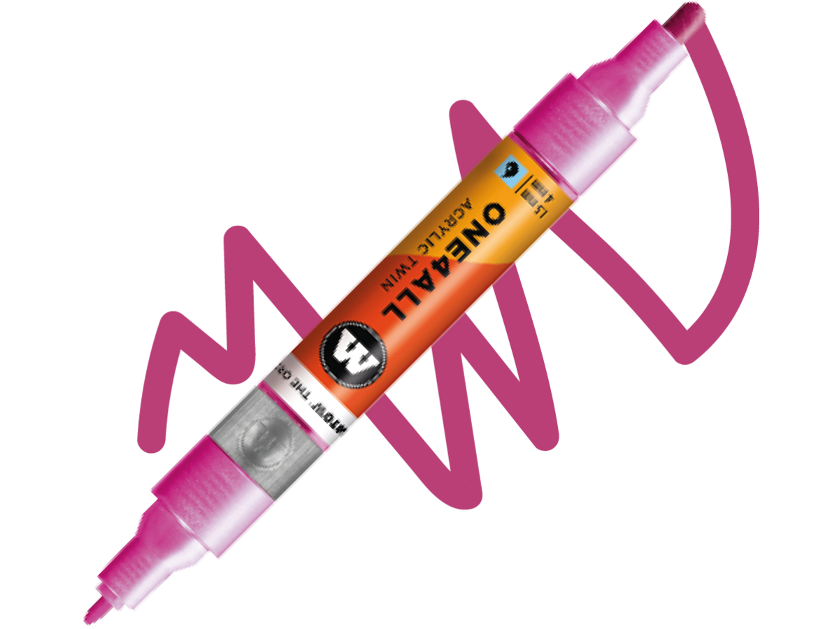MARKER MOLOTOW ONE4ALL TWIN 1,5/4MM METALLIC PINK 225