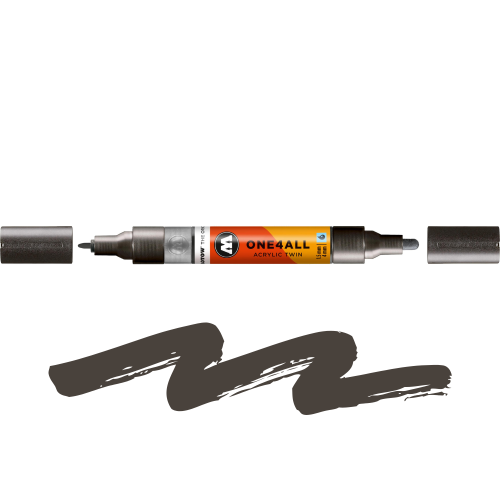 MARKER MOLOTOW ONE4ALL TWIN 1,5/4MM METALLIC BLACK 223