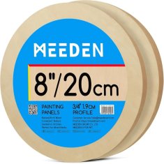 Meeden Okrągły Drewniany Panel 20cm