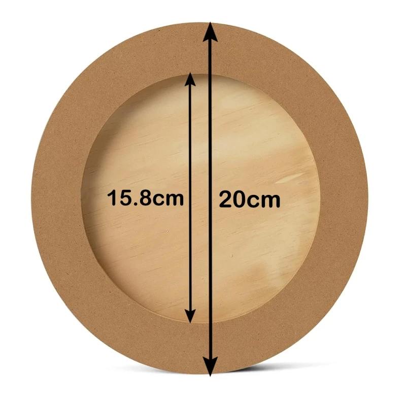 Meeden Okrągły Drewniany Panel 20cm