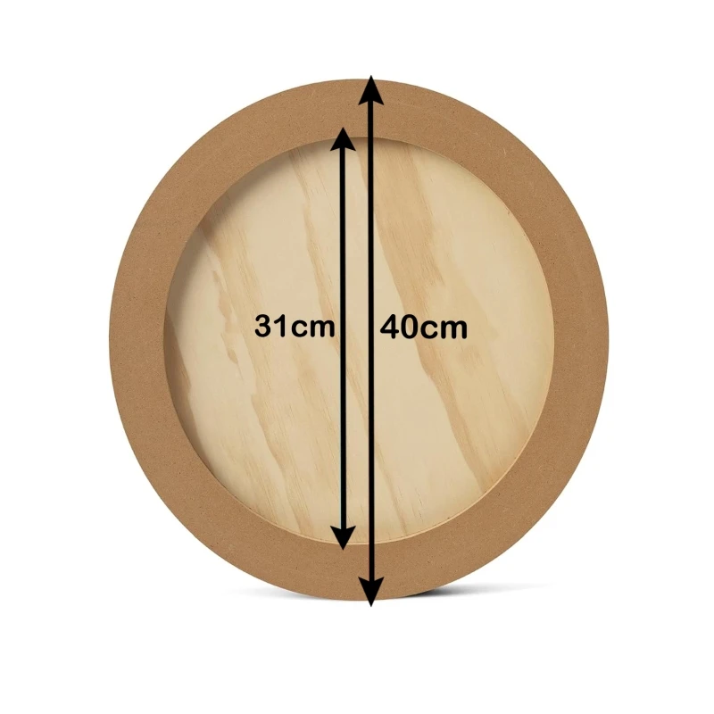 Meeden Okrągły Drewniany Panel 40cm