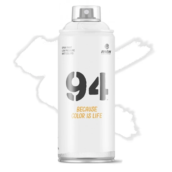 MONTANA 94 WHITE 9010 - farba do graffiti w sprayu