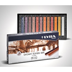 Pastele suche LYRA brown tones hard pastels 12 szt.