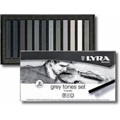 Pastele suche LYRA grey tones hard pastels 12 szt.