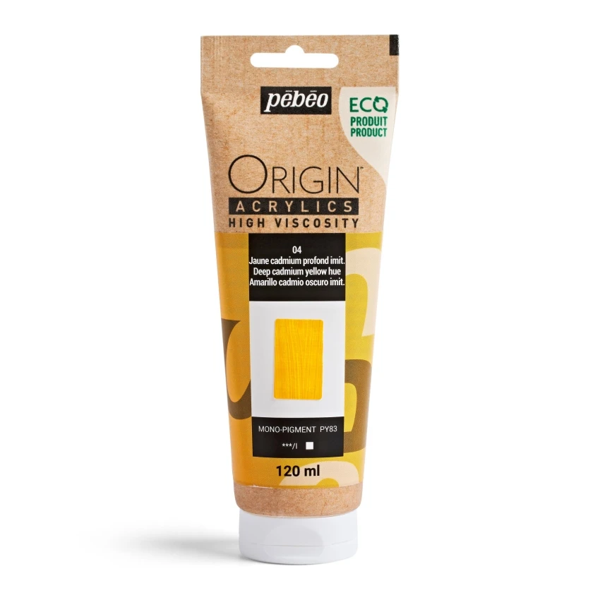 PEBEO ORIGIN ACRYLIC 120ML DEEP CADMIUM YELLOW HUE 04 Farba akrylowa