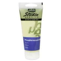 PEBEO STUDIO ACRYL 100ml GLOW YELLOW FOSFORYZUJĄCA (ŚWIECĄCA W CIEMNOŚCI)