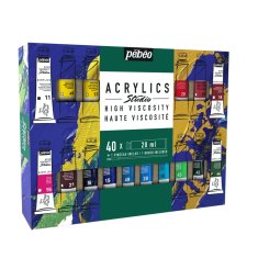  Pebeo Studio Acrylic Set 40T20ml - komplet farb akrylowych