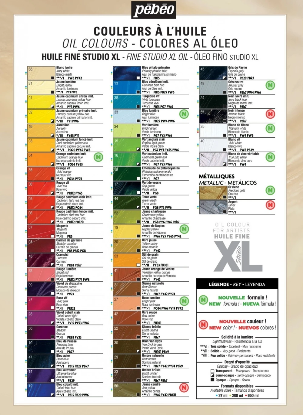 Pebeo zestaw farb olejnych Pebeo Studio XL Fine Oil 40T20ml + Pędzel