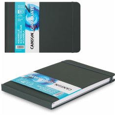 POZIOMY CANSON SZKICOWNIK MALOWNIK AQUARELLE GRADUATE A5 250G 28 ARK. COLD/HOT PRESS