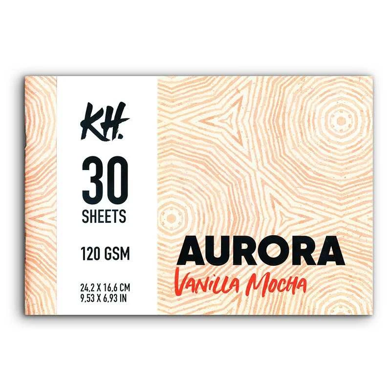 POZIOMY SZKICOWNIK AURORA VANILLA MOCHA 120G /30 ARK/ 16,6X24 CM