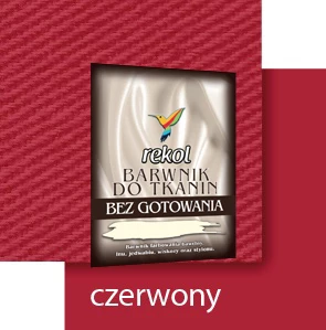 REKOL BARWNIK DO TKANIN 15 g BEZ GOTOWANIA CZERWONY