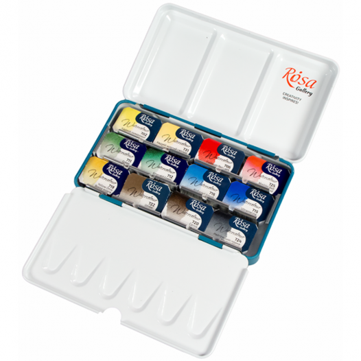 ROSA WATERCOLOURS PAINT SET 12/1 CLASSIC KASETA TURKUS