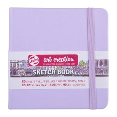 ROYAL TALENS ART CREATION SZKICOWNIK 12X12 CM, 140G, 80 ARK. PASTEL VIOLET