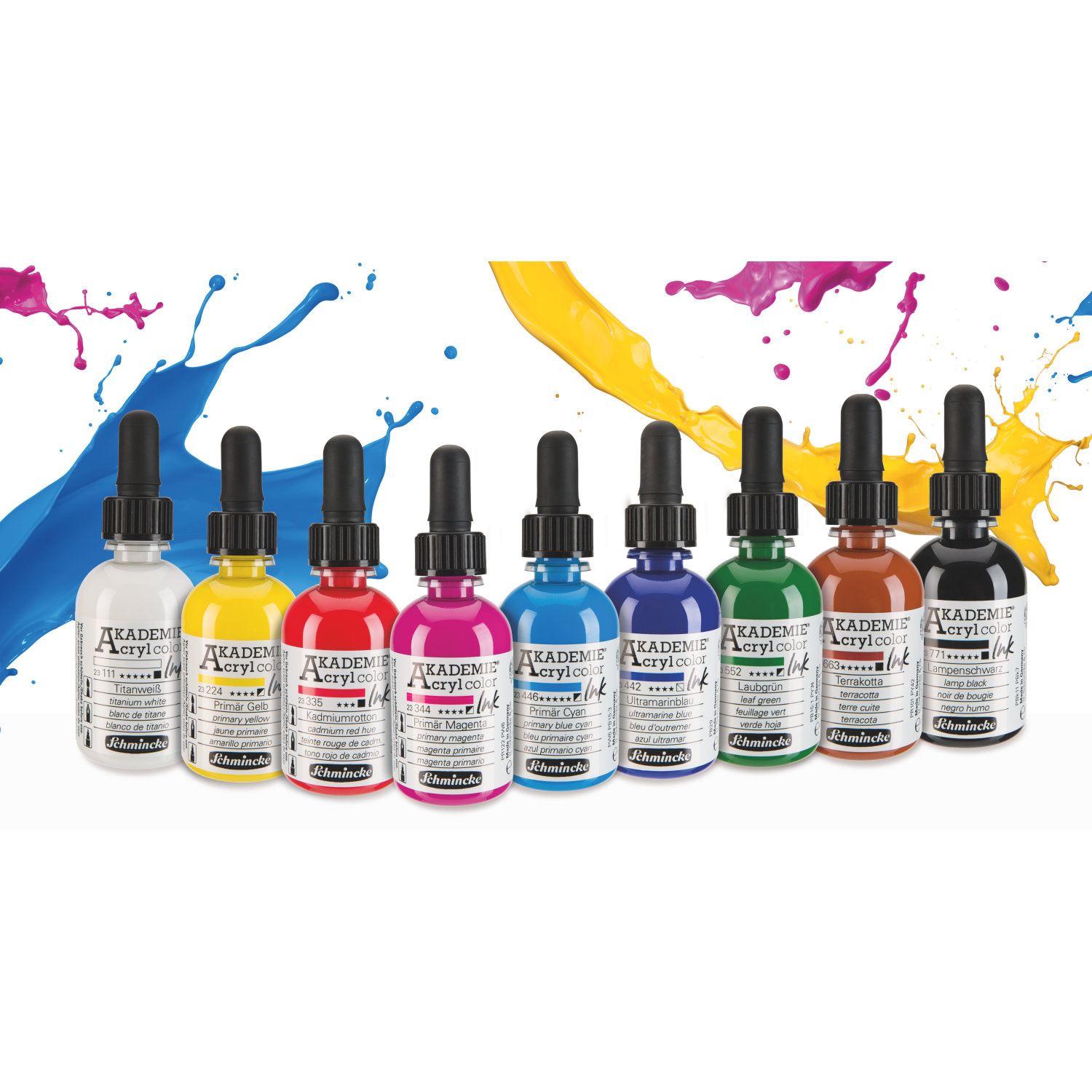 SCHMINCKE AKADEMIE ACRYL INK 50 ML- 443 COBALT BLUE HUE DEEP